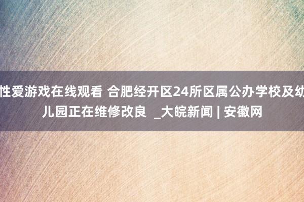 性爱游戏在线观看 合肥经开区24所区属公办学校及幼儿园正在维修改良  _大皖新闻 | 安徽网