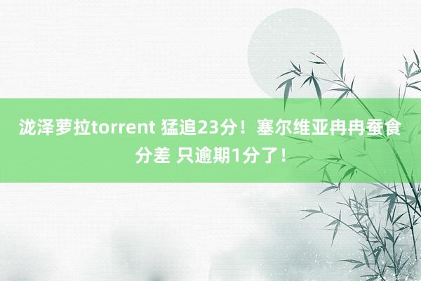 泷泽萝拉torrent 猛追23分！塞尔维亚冉冉蚕食分差 只逾期1分了！