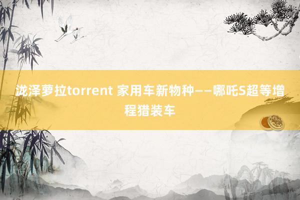 泷泽萝拉torrent 家用车新物种——哪吒S超等增程猎装车