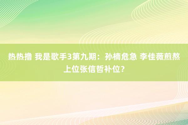 热热撸 我是歌手3第九期：孙楠危急 李佳薇煎熬上位张信哲补位？